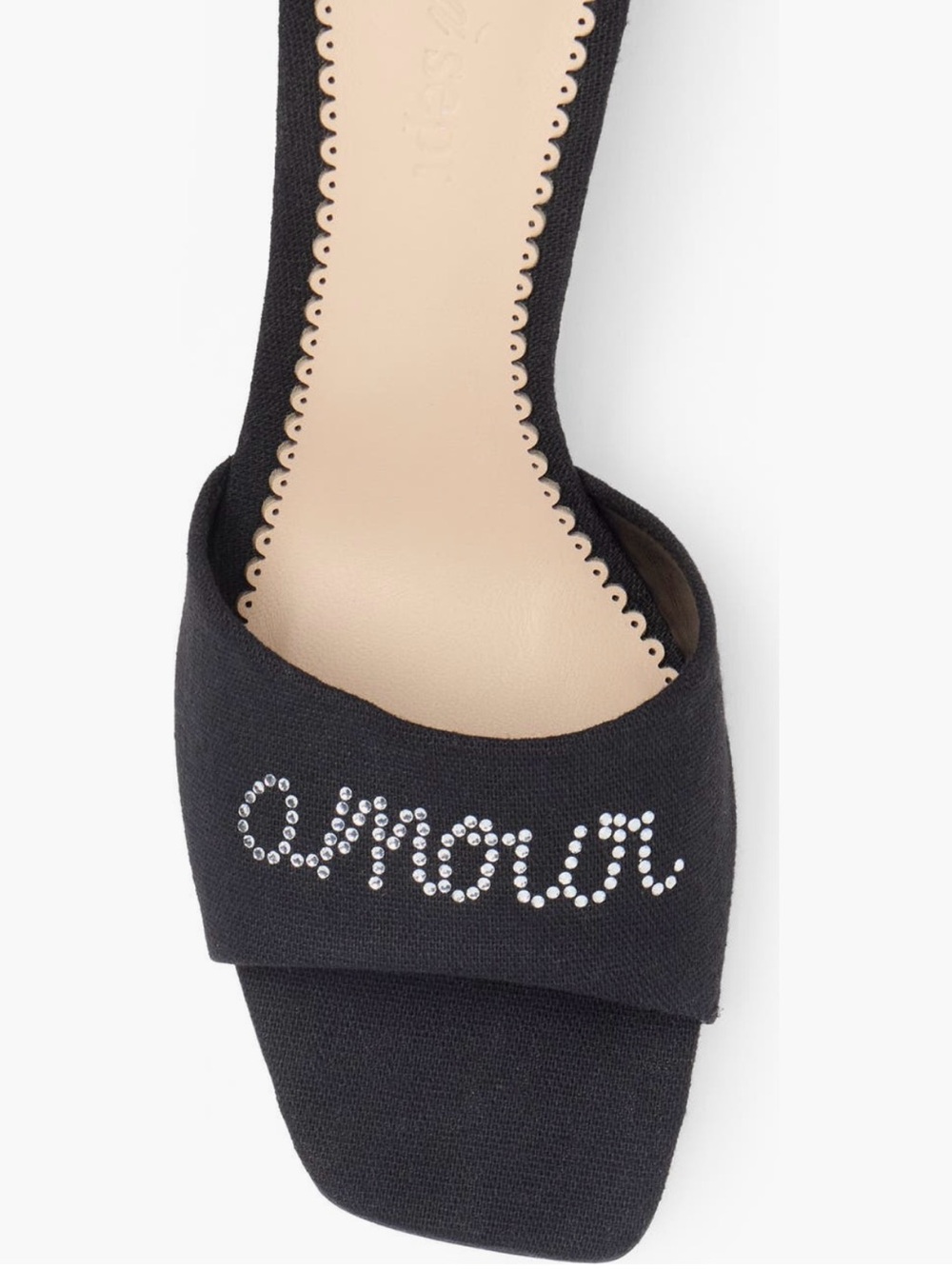 Cinq à Sept Black Crystal-Embellished Slide Mule - Picture 4 of 12